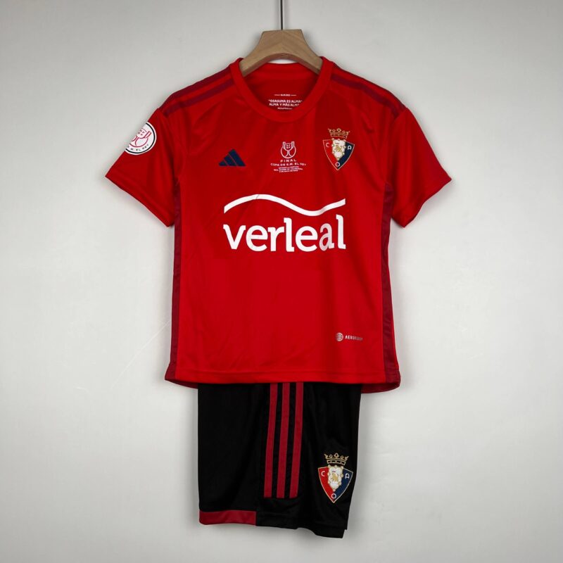 23/24 Kids Osasuna Copa del Rey Red Special Edition Soccer Kit